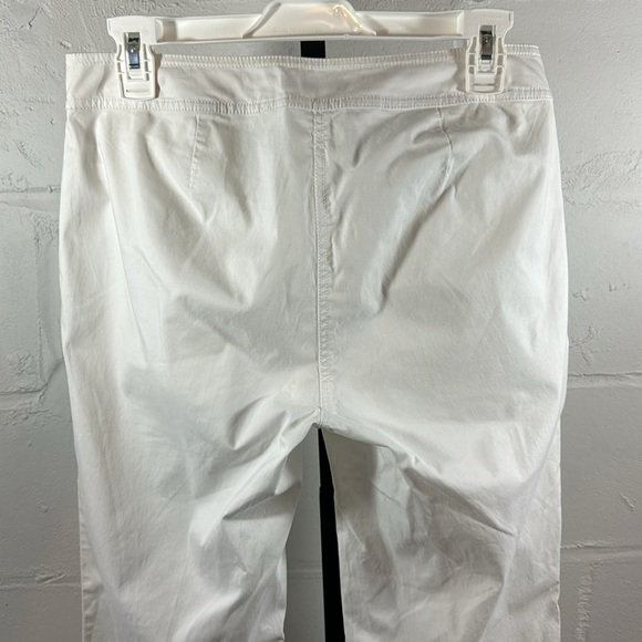 Eileen Fisher Raw Hem Ankle Pants Size XS White Pockets - Picture 5 of 8